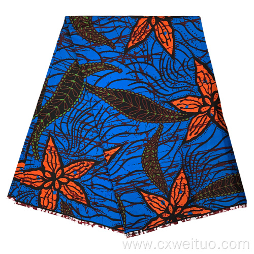 100% polyester block african printed wax fabrics